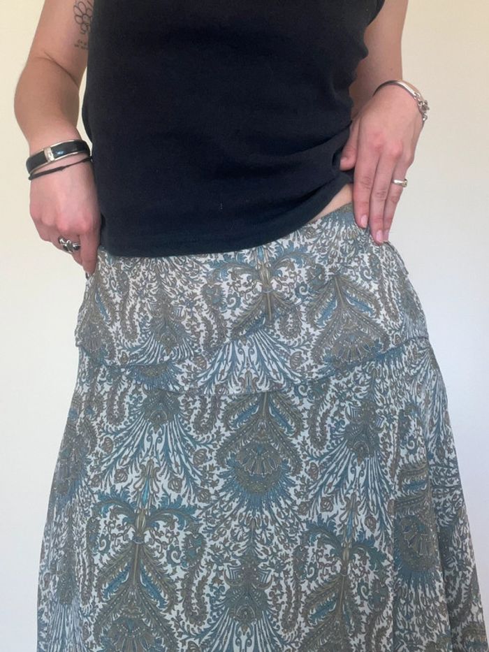 Jupe legere imprimé baroque y2k - cute print skirt bohemian vibe - photo numéro 3