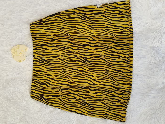 Jupe droite zébré moutarde Taille 36 Neuf