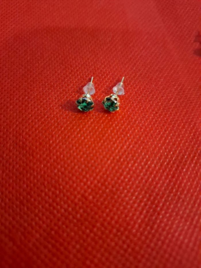 Lot de 2 paires de puces d oreilles neuves avec etiquette acier inoxydable mixte - photo numéro 3