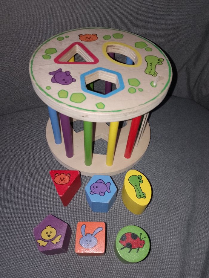 Trieur De Formes à poser où à rouler en bois complet - photo numéro 3