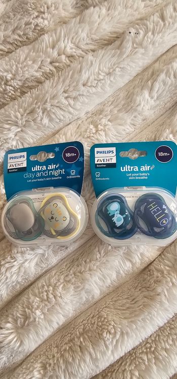Lot de 4 sucettes 🍭 Avent Ultra air 18 mois + Neufs