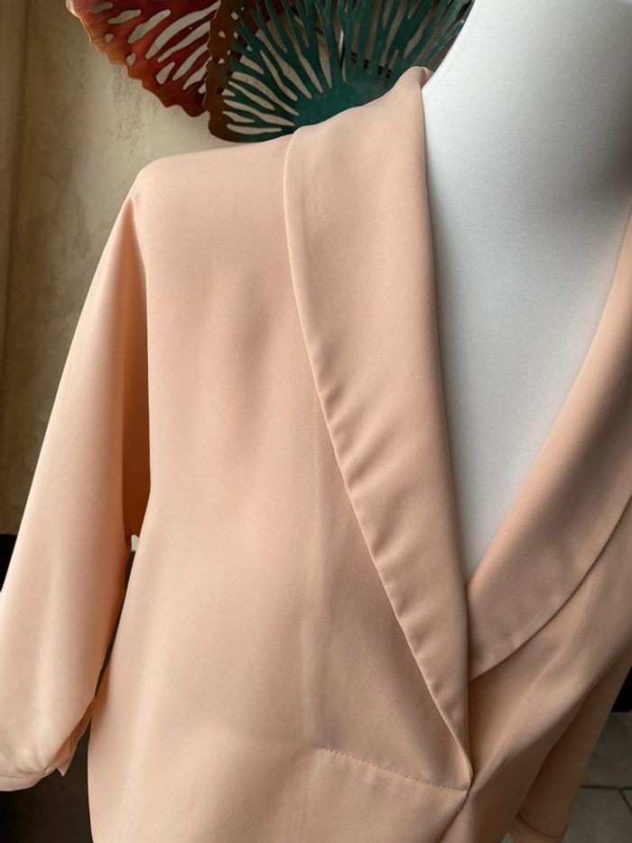 Blouse fluide col châle saumon Zara XS - photo numéro 5