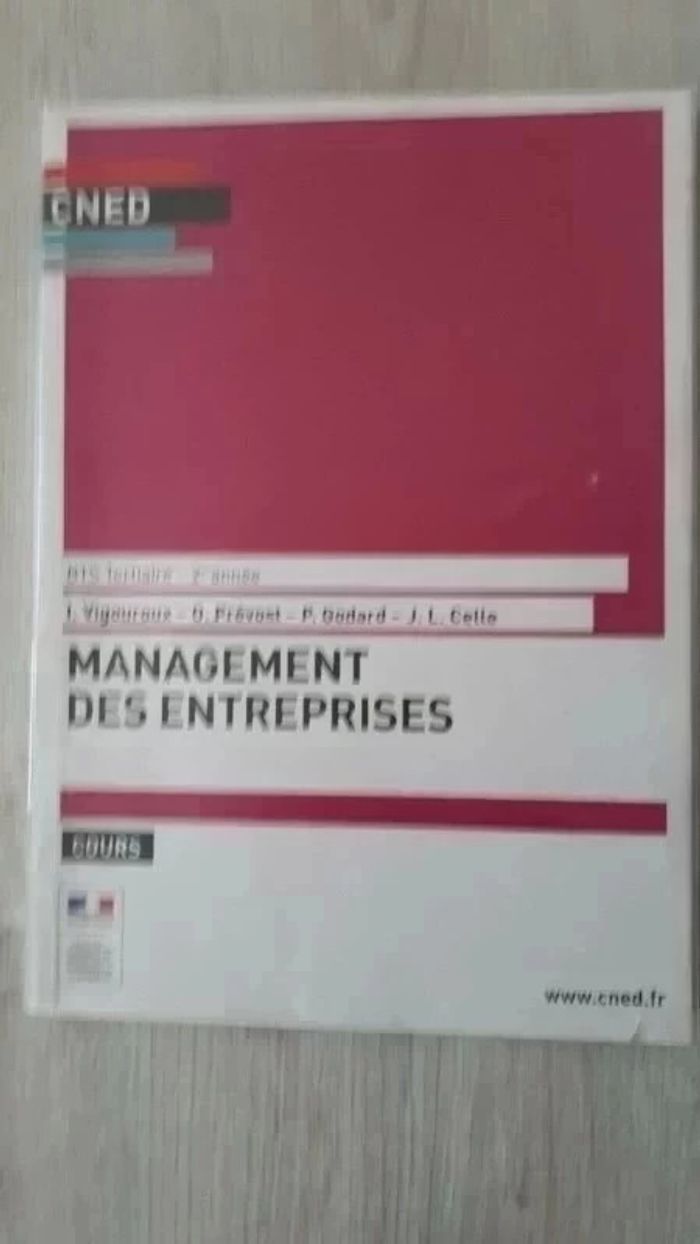 Livret CNED "Management des entreprises 2e année", BTS Tertiaires, DEUG licence L1 L2 L3