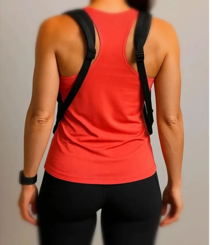Haut de sport corail fluo en excellent état, taille 38. - photo numéro 2