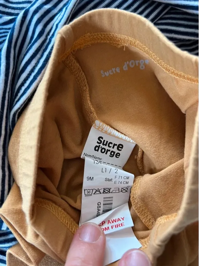 Ensemble Sucre d’orge taille 9 mois état neuf - photo numéro 7
