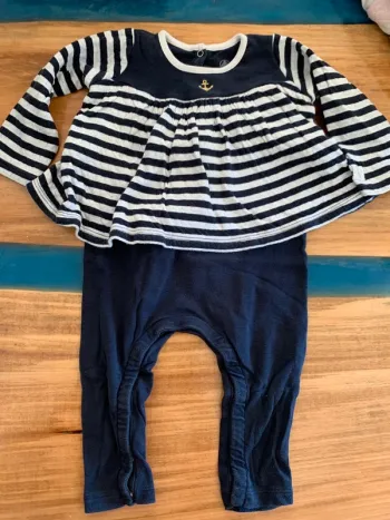 Combinaison marinière petit bateau taille 12 mois