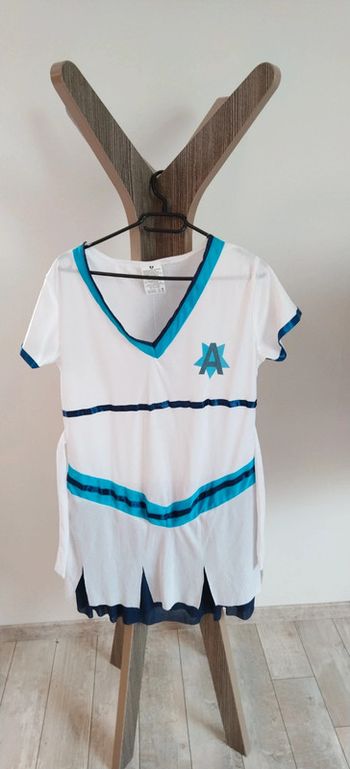 Déguisement Pom-pom girl blanc et bleu TM