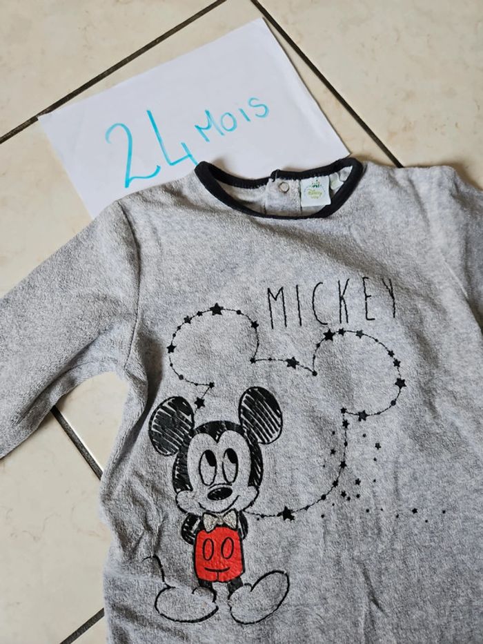 Pyjama grenouillère 24 mois Mickey disney - photo numéro 2