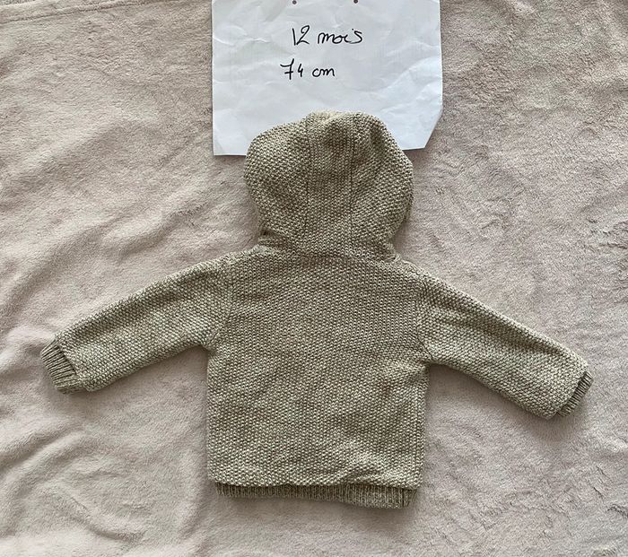 Gilet zippé / manteau chaud avec capuche intérieur doux - Kimbaloo - 12 mois - TBE - photo numéro 4