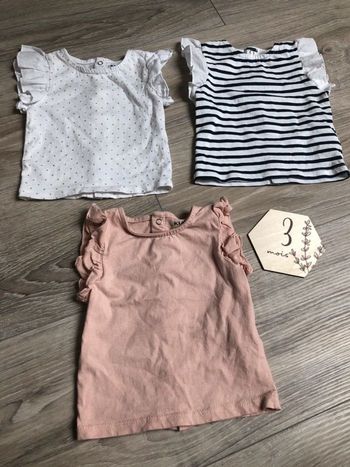 Lot de 3 Tshirt Kiabi taille 3 mois
