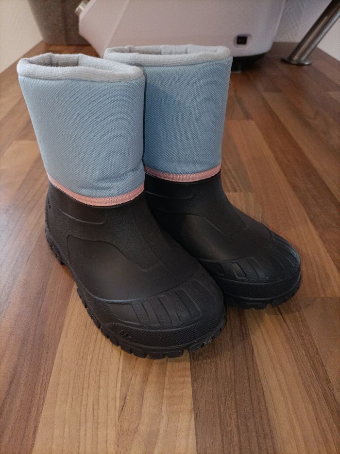 Bottes de neige ski 28-29 bleu clair/rose/noires Quechua