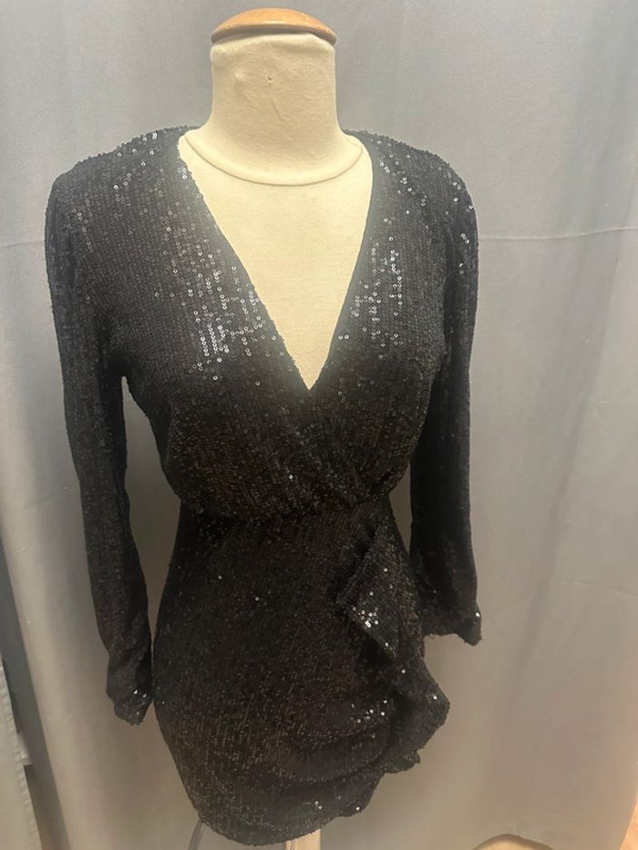 Robe sequins noir t38 - photo numéro 2