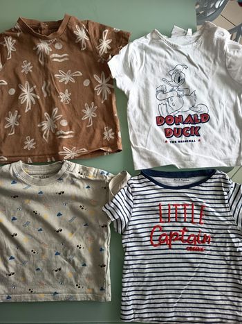 Lot de 4 T-shirts manches courtes - 6 mois