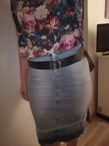 Jupe jean  vintage dressing taille haute