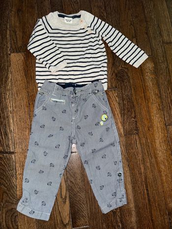 Pull tao et pantalon sergent major 9 mois