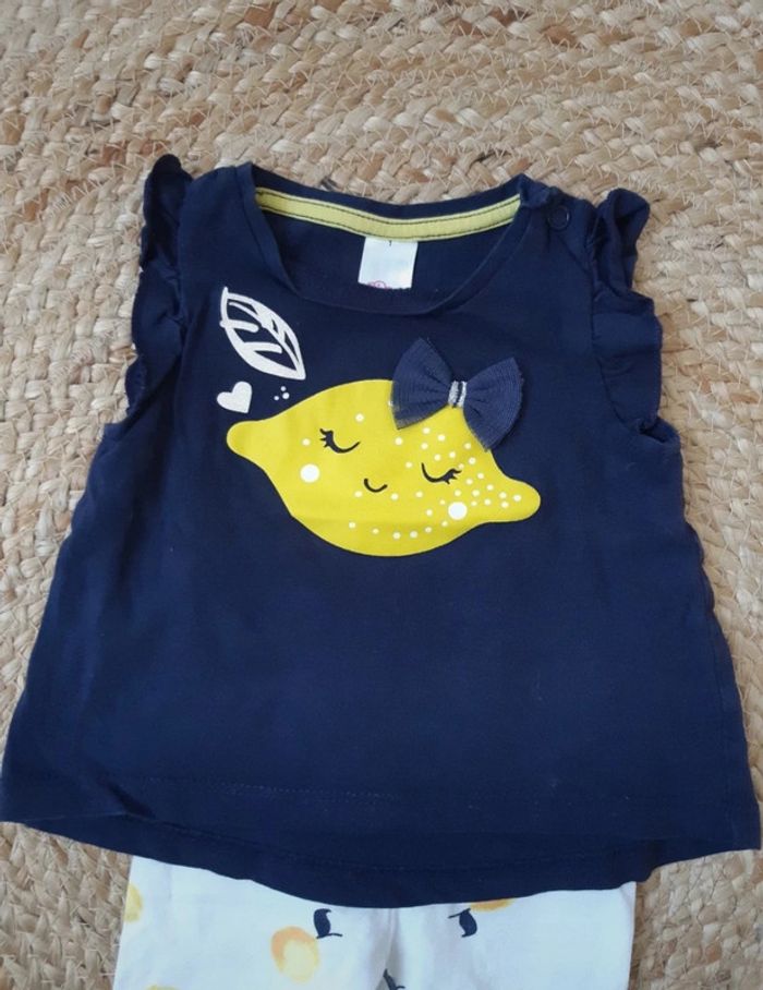 Ensemble haut sans manches et legging Baby Club 62 cm - photo numéro 2