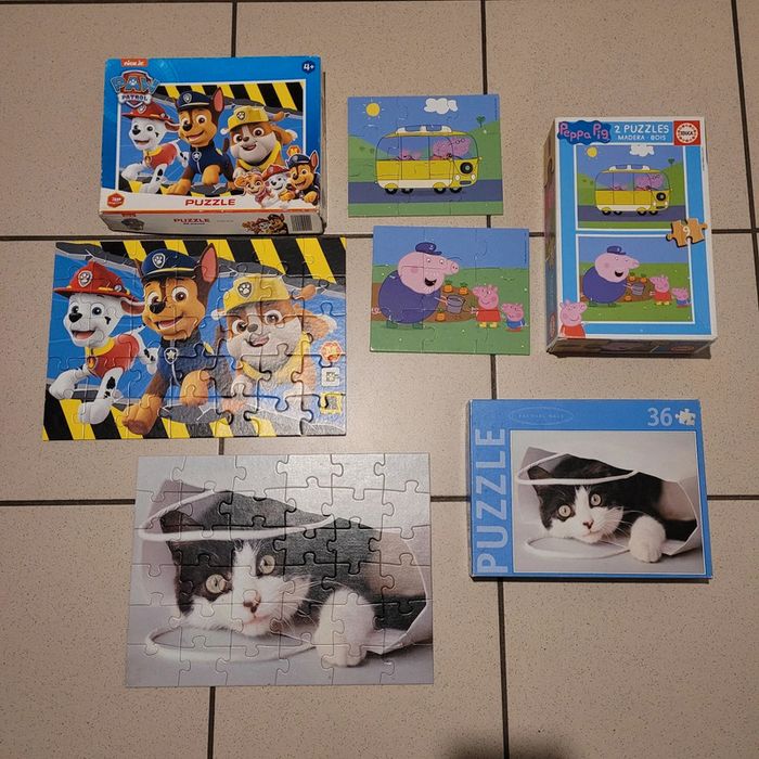Lot 3 puzzles enfant