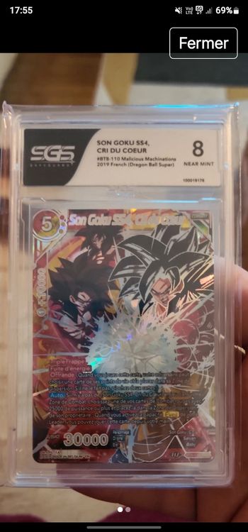 Carte dragon ball card game grader