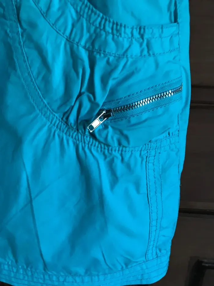 Jupe 10 ans Turquoise avec bouton pailletté - photo numéro 4