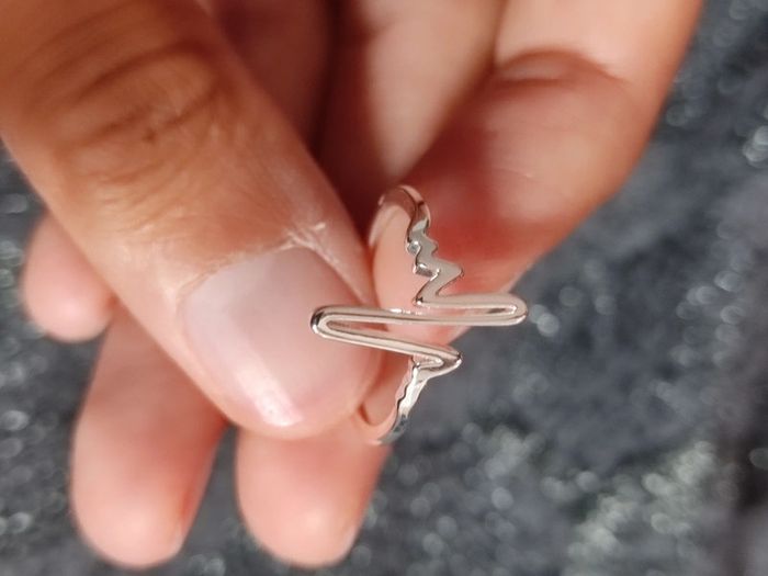 Bague argentée réglable originale neuve Santé fréquence cardiaque - photo numéro 5
