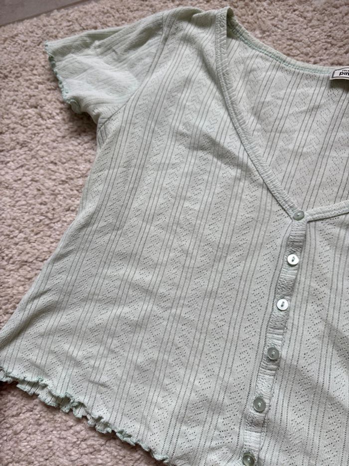 T-shirt vert pale pimkie taille XS - photo numéro 3