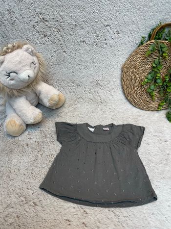 Teeshirt gris à manche courte - Zara 
