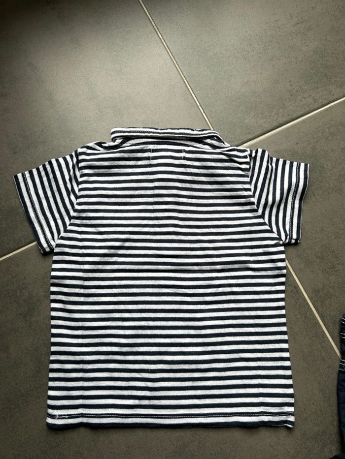 Ensemble 2 articles t-shirt imitation polo et salopette été obaibi bébé garçon - photo numéro 6