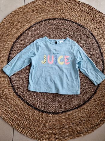 Joli tee-shirt manches longues taille 12 mois