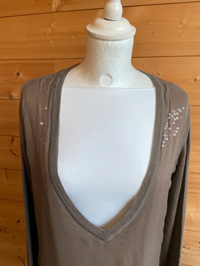 Robe GUESS marron glacé – 100% laine & soie – taille M (T2) - photo numéro 3