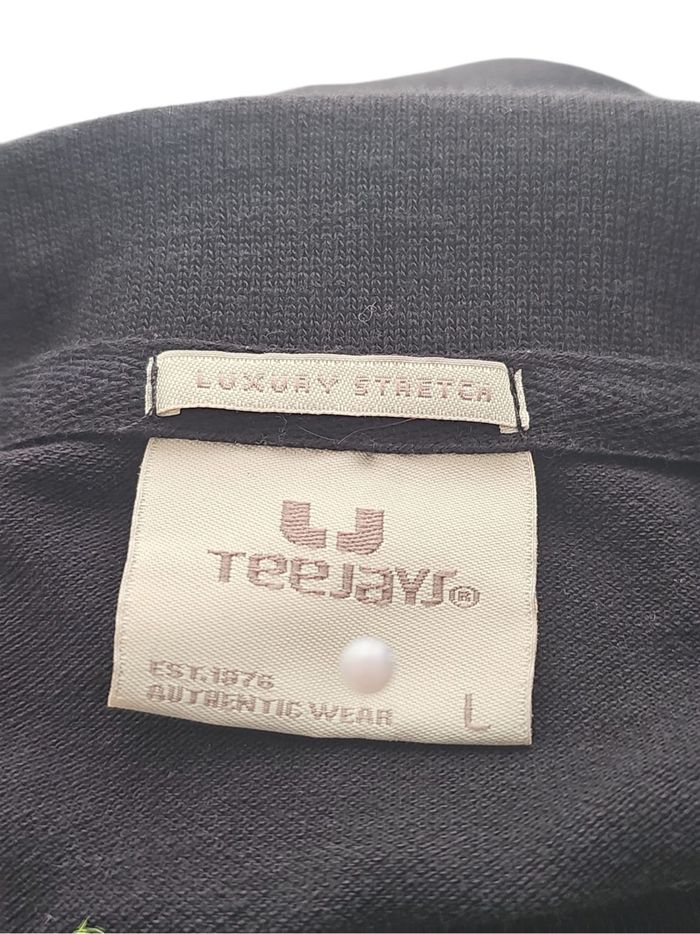 Polo noir « 538 » – Tee Jays – Taille L – Coton stretch - photo numéro 5