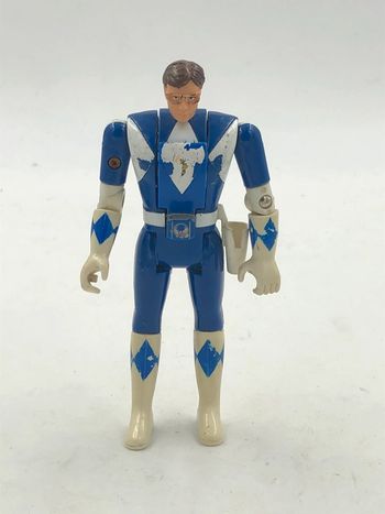 Figurine Power Rangers bleu Flip Head Bandai 1993 14 cm