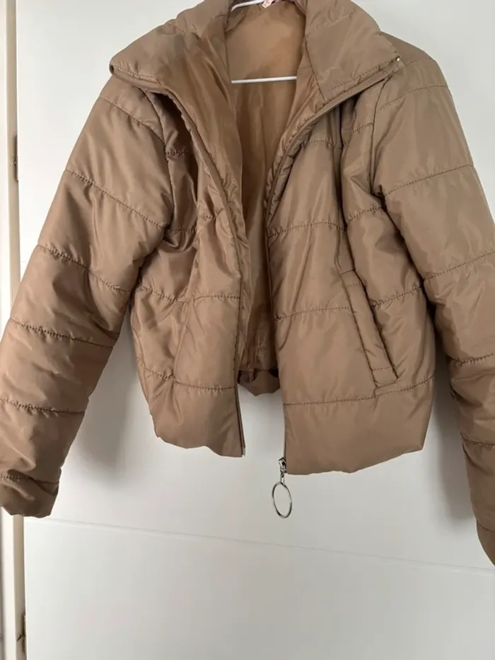 Doudoune courte avec taille élastique - photo numéro 3