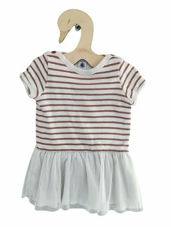 12 mois bébé fille robe bi matière petit bateau