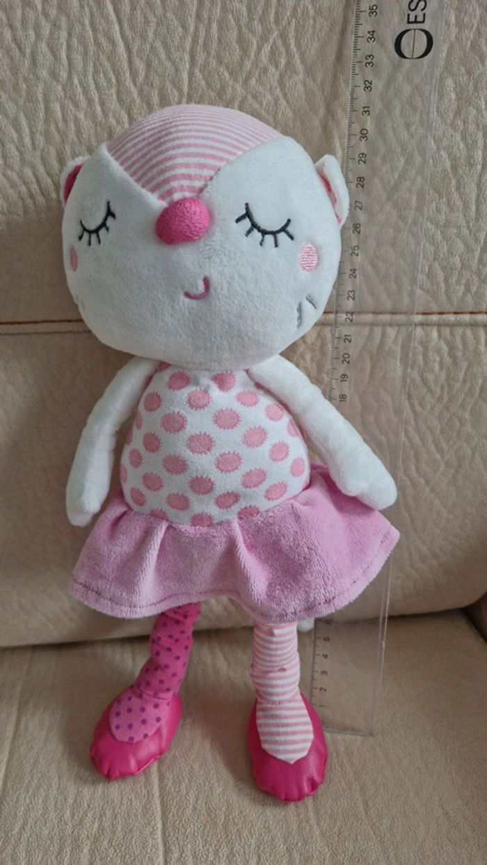 Peluche chat rose orchestra - photo numéro 7
