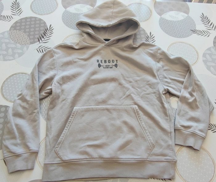 Sweat beige à capuche homme T: S