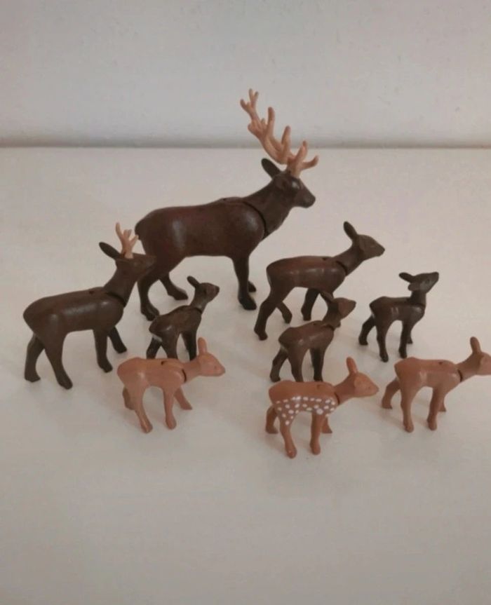 Playmobil lot animaux cerf faon biche - photo numéro 2