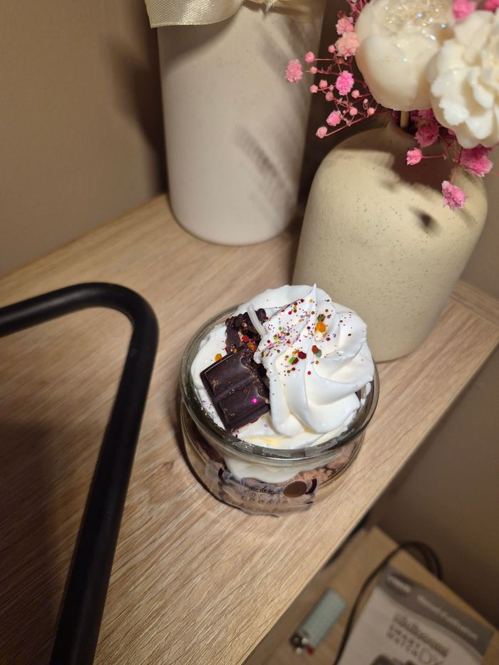 Bougies gourmandes 160g cookie chocolat et pomme d'amour - photo numéro 3