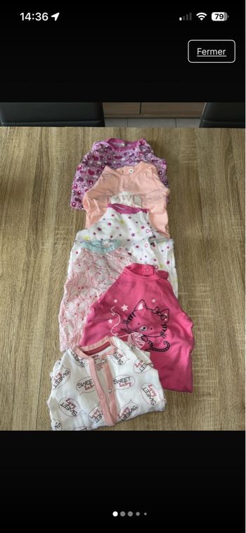 Lot pyjamas en coton bébé 3 mois