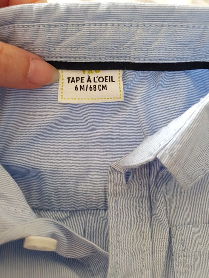 Lot de 3 chemises garçon 6 mois - photo numéro 8
