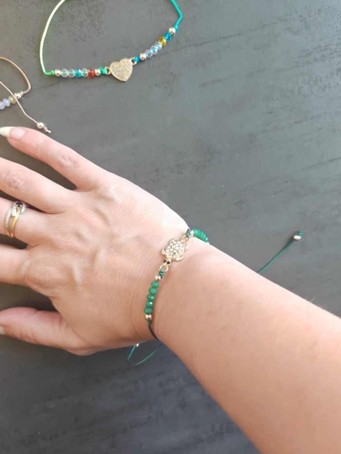 3 bracelets strass réglable - photo numéro 5