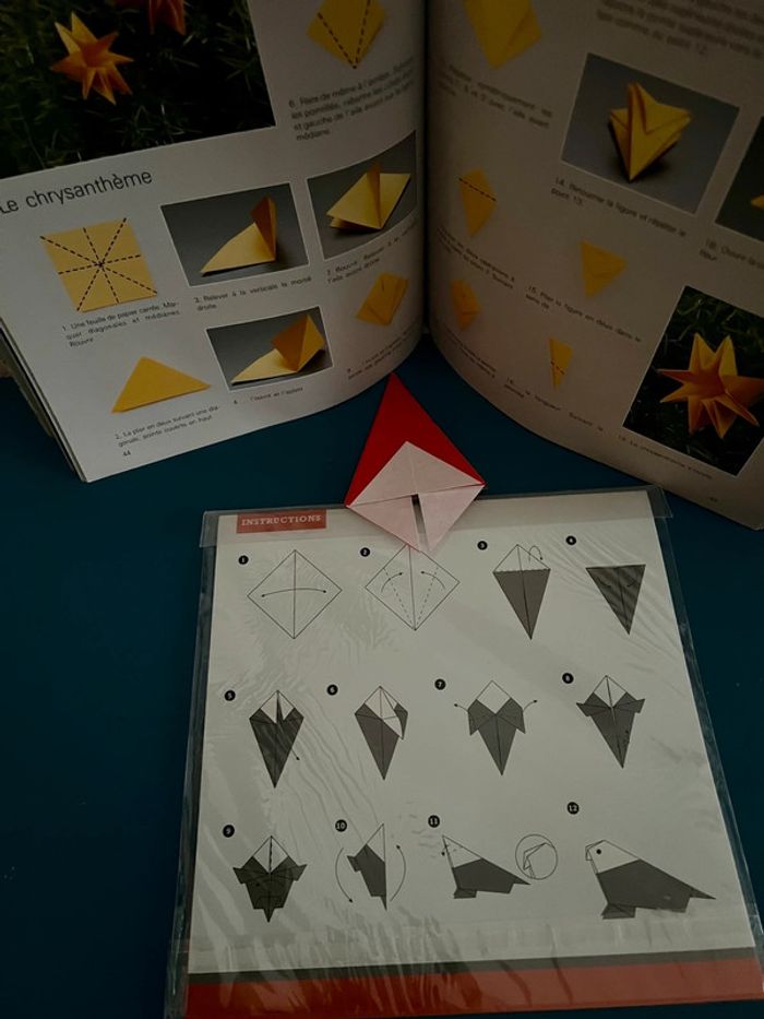 Livre et feuilles d’origami - photo numéro 8