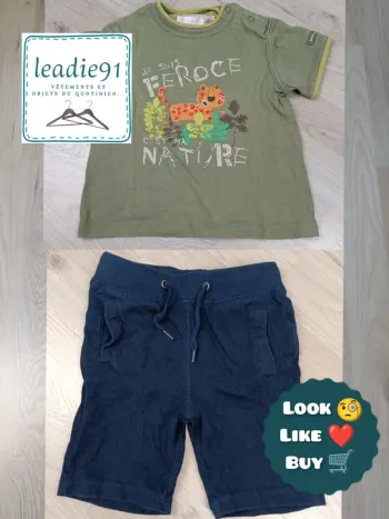 tee shirt et bermuda garçon 3 ans