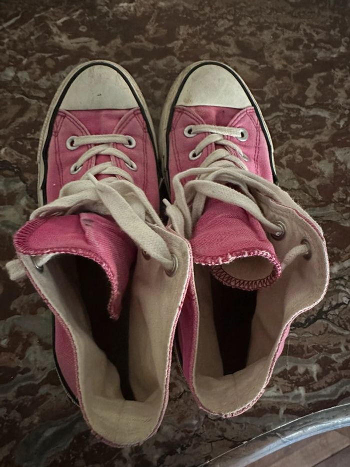 Converse hautes roses taille 38 - photo numéro 3