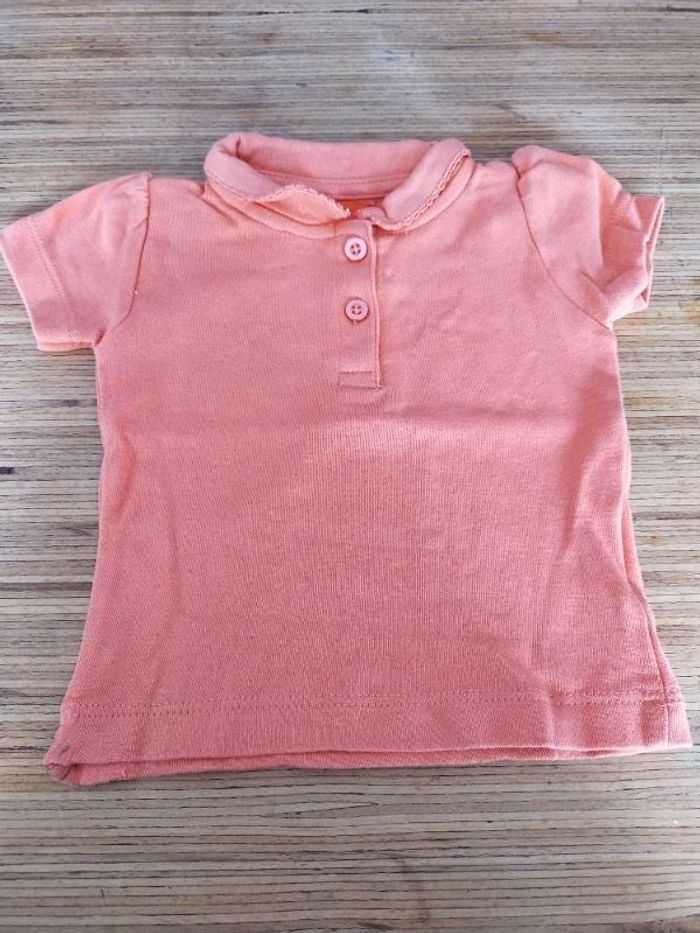 Tee shirt avec col orange