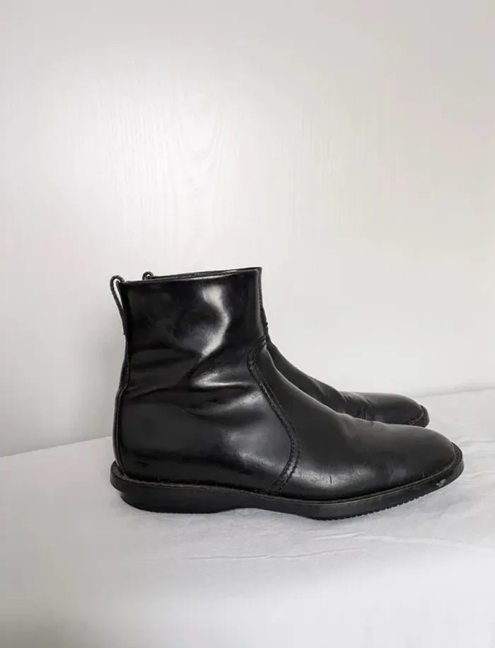 Bottines en cuir noir - Hogan - taille 7,5 (41)