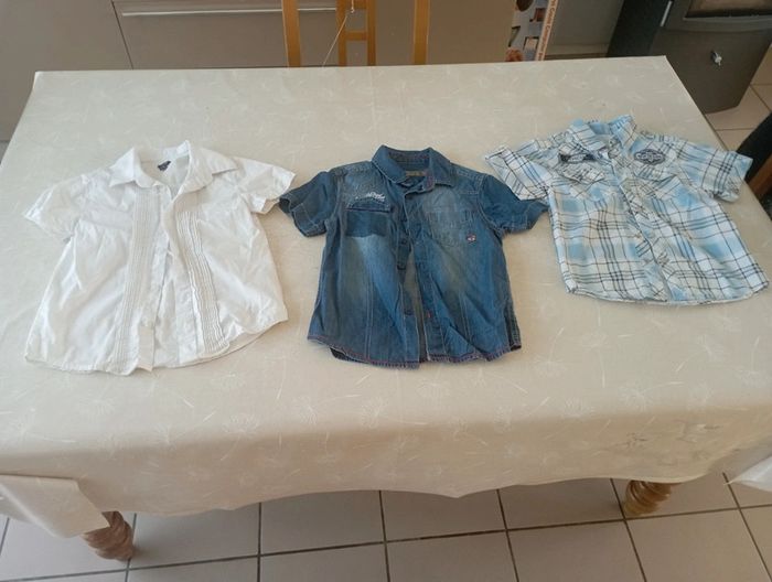 Lot 3 chemise manches courtes marques diverses 6 ans neuves 12€
