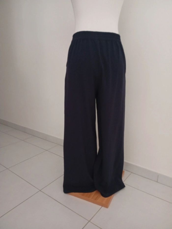 In Extenso - Pantalon large taille 38 | bleu marine - photo numéro 2