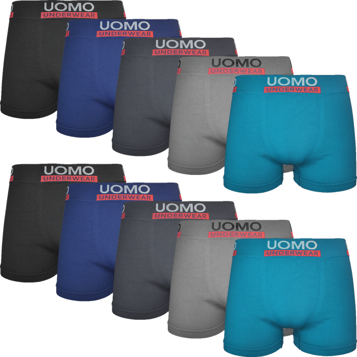 Lot de 10 boxers Homme UOMO Microfibre Stretch TOP QUALITÉ