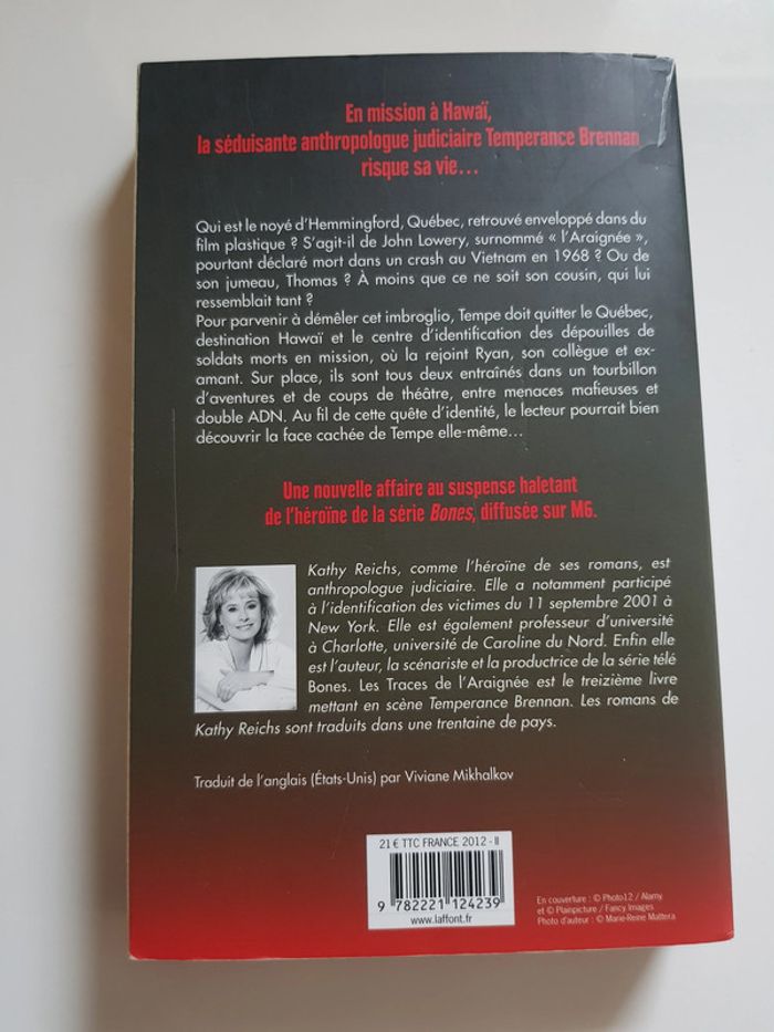 Kathy Reichs (Auteur) Les traces de l'araignée - photo numéro 4