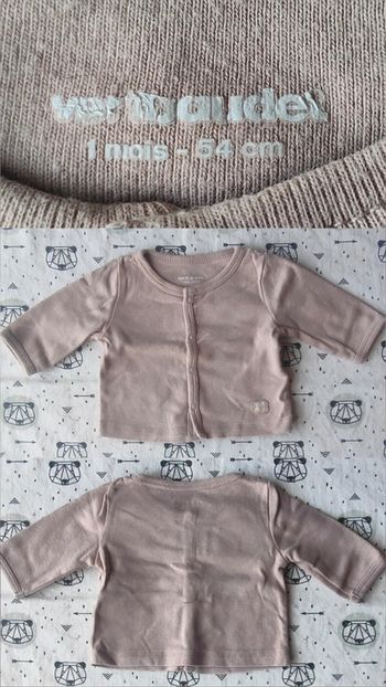 Veste marron taille 1 mois